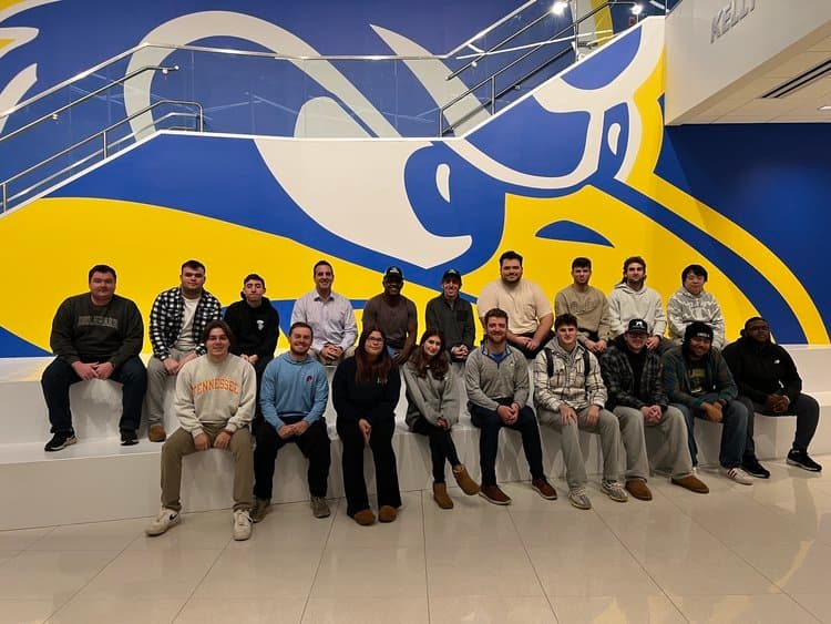 TV sportscasting class at the University of Delaware